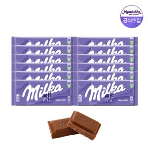  몬델리즈  밀카 초콜릿 100g 12개 알프스밀크