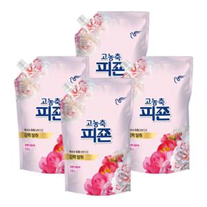  피죤  피죤 고농축 섬유유연제 로맨틱플라워향 리필 1.6L 4개