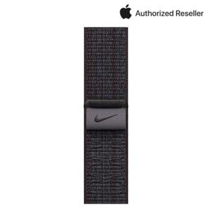 애플  Apple 45mm Nike 스포츠 루프 - 블랙/블루 (MUJX3FE/A)