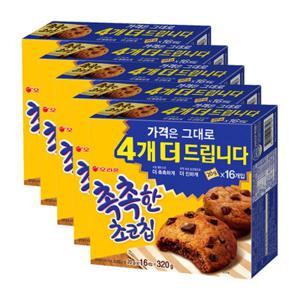 (멸치쇼핑) - 오리온 촉촉한 초코칩 16개입 x 5박스