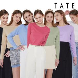  TATE  테이트 24SS 여성 오가닉 코튼 100% 스프링 컬러팝  티 컬렉션 7종