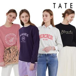  TATE  테이트 24SS 여성 스프링 올데이 코튼 블렌딩 아트웍 스웨트 셔츠 4종