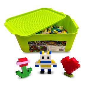 레고 호환 블럭 1000조각+정리함 조립 장난감 블럭 학교 유치원 교구 선물