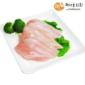  하나푸드  닭가슴살 슬라이스 (국내산) 1KG X 5개 (냉동) 5kg