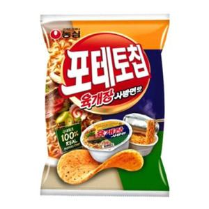 (멸치쇼핑) - SM 농심 포테토칩 육개장사발면맛 125gx12개입
