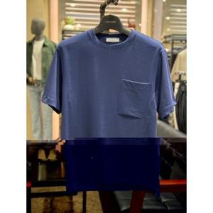 (신제품) 리버클래시 블루 simple 포켓포인트 기본 세미오버 티셔츠 LKS41395