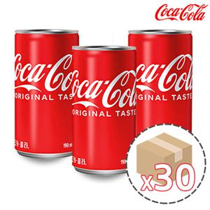 코카콜라 190mlx30 미니 캔 음료 탄산 업소 도매