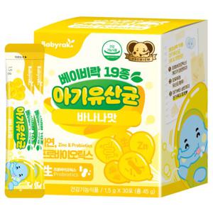  베이비락  베이비락  3+1  아연함유 19종 아기 생유산균 바나나맛 1박스(30포)
