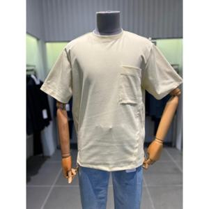(신상품) 리버클래시 LKS41391 옐로우 포켓 포인트 세미 오버핏 반팔 티셔츠