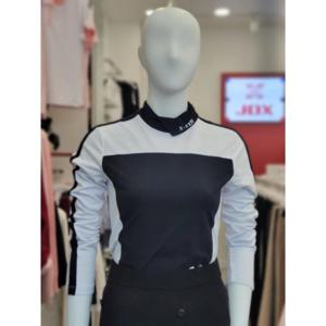 (국내) 제이디엑스 여성 골프웨어 배색형 변형 하이넥 티셔츠 X4TLT7481