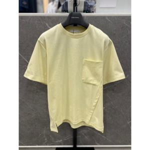 (최신) 리버클래시 24S/S 옐로우 포켓 언발란스슬릿 세미오버핏 반팔 티셔츠 (LKS41391)