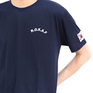  군지    S 3XL   국내 공군 ROKAF 로카프티 쿨론 기능성 반팔 티셔츠 군인 군용 티셔츠 화이트 / 블랙 / 네이비