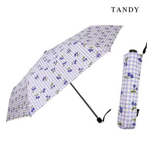  키스해링  탠디 6K 깅엄체리 3단 초경량 양우산