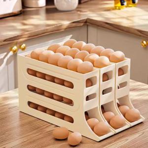 예쁜 자동 롤링 계란 수납함 3층 에그 달걀 트레이
