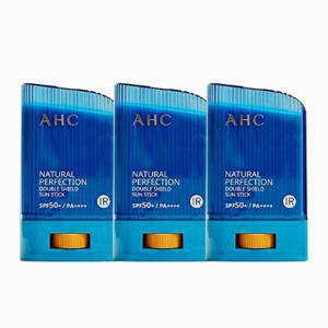  AHC   무료배송  AHC 내추럴 퍼펙션 더블 쉴드 선스틱 (파랑색) 22g (SPF50+) 3개