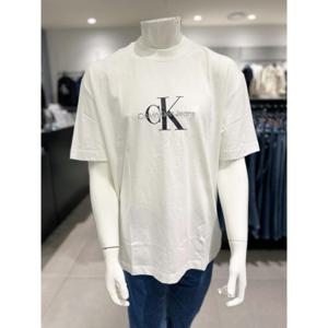 Calvin Klein Jeans CK진 남성 모노그램 로고 오버핏 반팔 티셔츠 ZM02799-YAF