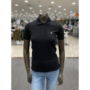 Calvin Klein Jeans 캘빈클라인진 ck진 여성 CK 스몰 로고 슬림핏 카라 반팔 티셔츠 J223493