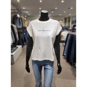 Calvin Klein Jeans 여성 아카이벌 모노그램로고 뉴 쉐입 반팔 티셔츠 (J221213- YAF)