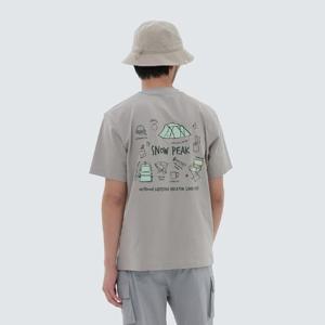  정품  스노우피크  에코 퀵드라이 그래픽 반팔 티셔츠 Fog Gray S24MMFTS70FG