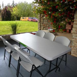  Sunshine  폴딩 접는 일자 테이블 책상 옥외용 야외용 식탁 탁자