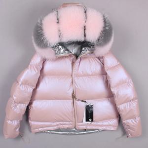 Maomaokong 진짜 여우 모피 칼라, 화이트 덕 다운 패딩 다운 재킷, 정사이즈 패션, 따뜻한 큰 모피 칼라, 여성 코트, 2024 겨울
