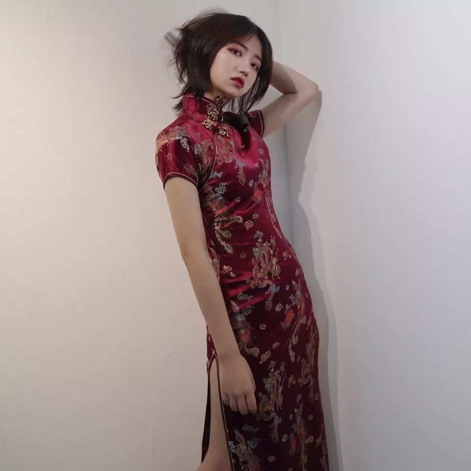 중국 스타일 Qipao 섹시한 여성 플러스 사이즈 치파오, 빈티지 클래식 중국 드레스, 드래곤 앤 피닉스 롱 베스티도 4XL 5XL 6XL
