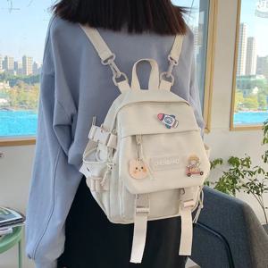 작은 여성용 방수 나일론 패션 백팩, 일본 캐주얼 어린 소녀용 가방, 미니 모칠라