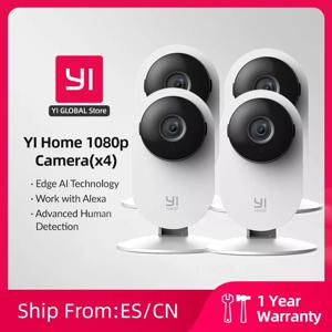 YI-1080p 와이파이 홈 카메라, 스마트 비디오 모션 감지 보안 보호 감시 시스템 Pet IP 캠, 4 개
