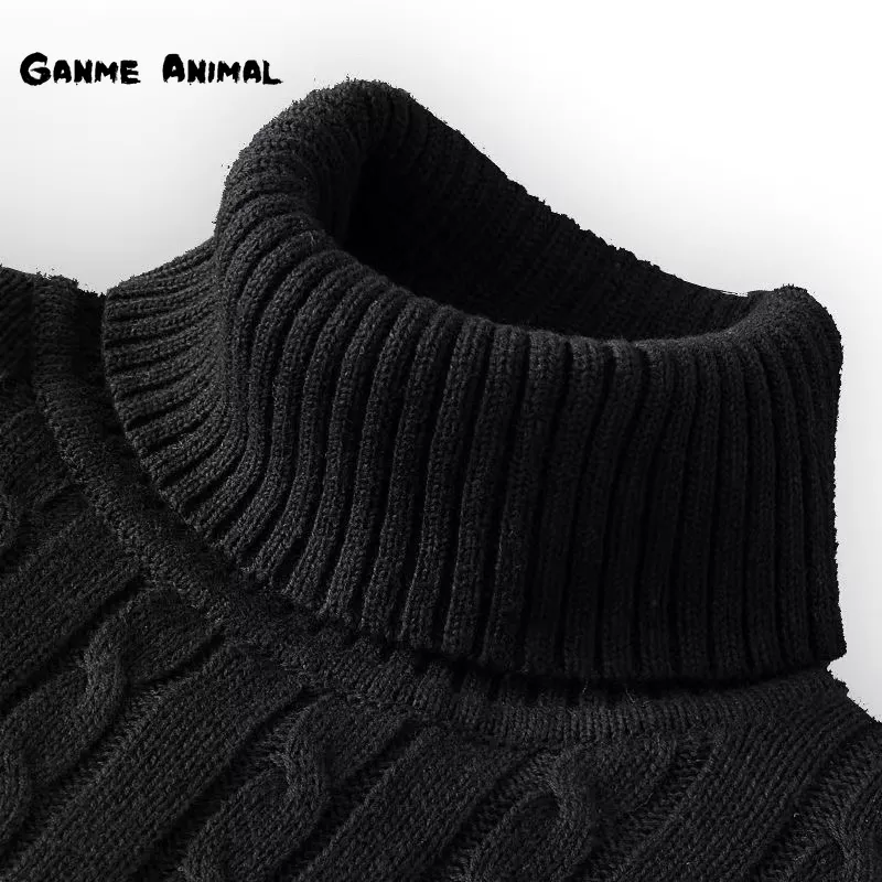 남성용 따뜻한 터틀넥 스웨터, 따뜻한 니트 스웨터, 목 보호 S-XXL, 가을 겨울