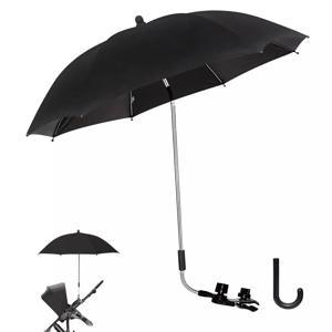 태양을 위한 유모차 파라솔 유모차, 쉬운 조립 자외선 차단 우산 유모차 휠체어 야외 액세서리 블랙 80CM