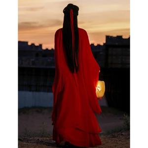 빨간 중국 전통 한푸 숙녀 고대 검객 코스프레 코스튬, 당나라 무대 댄스 드레스, 한푸 드레스
