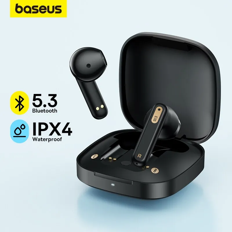 Baseus Bowie E16 무선 이어폰 블루투스 5.3 이어폰 30H 긴 배터리 수명 IPX4 방수 진정한 무선 헤드폰 이어폰