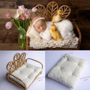 신생아 침대 의자 신생아 사진 소품, 레트로 바구니 아기 사진 매트, 유아 포즈 쿠션 촬영 스튜디오 액세서리