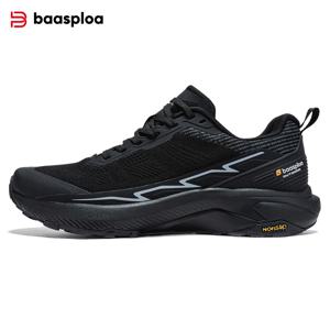 Baasploa 남성용 하이킹 신발, 통기성 메쉬 야외 신발, 경량 편안한 캐주얼 스니커즈, 미끄럼 방지 내마모성 신발