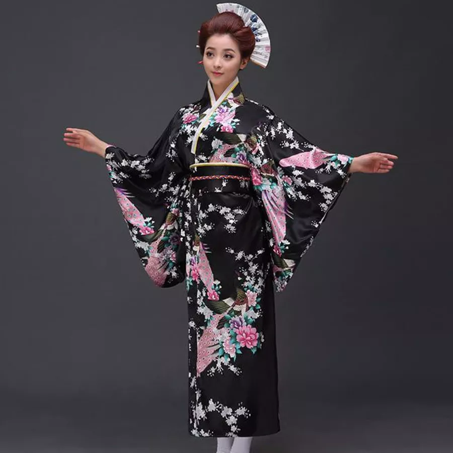 여성 섹시한 기모노 유카타 패션 이브닝 드레스, 오비와 꽃무늬 코스프레 의상, 일본 코스프레 의상, 한 사이즈