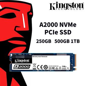 Kingston 내부 솔리드 스테이트 드라이브 하드 디스크, PC 노트북 데스크탑용 SSD A2000 NVMe PCIe M.2 2280, 250GB, 500GB, 1TB