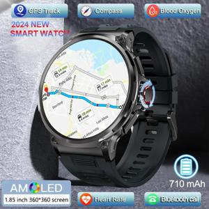 남성용 GPS 트랙 스마트 워치, 1.85 인치 울트라 HD AMOLED 스크린, 710 Mah 배터리, 블루투스 통화, 화웨이 샤오미 스마트워치, 2024 신제품