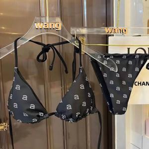 디자이너 프린트 수영복 왕 여성용, 비치 스타일, 섹시한 브리프 티팬티 수영복, 비키니 붕대 수영복, 2024 럭셔리 브랜드