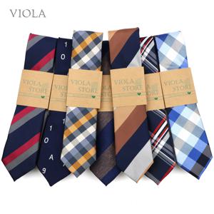 남성용 자카드 스트라이프 체크 무늬 넥타이, 폴리에스터 스키니 턱시도 정장 셔츠, 좁은 넥타이, 남성 액세서리 선물, 61 색, 6cm