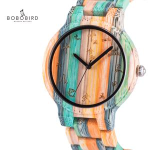 BOBO BIRD 남성용 나무 시계, 여성용 커플 쿼츠 Fngeen 손목시계, 맞춤형 선물