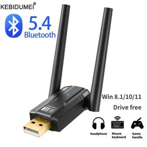 USB 블루투스 5.4 어댑터, PC 무선 마우스 키보드 음악 오디오 리시버 송신기용 5.3 동글, 150m