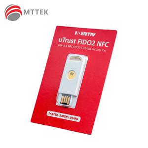 Identiv USB-A uTrust FIDO2 NFC 보안 키, NFC 로그인, U2F, FIDO2, 유형 A 포트, 이중 확인