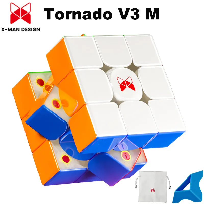 QiYi X-Man 토네이도 V3M 파이오니어 UV 버전 마그네틱 매직 스피드 큐브, Qiyi XMD 토네이도 V3 M 플래그십 버전 퍼즐 장난감