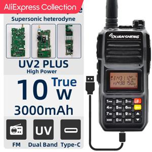 AliExpress 컬렉션 Quansheng TG UV2 플러스 워키토키, 휴대용 FM 양방향 라디오, 긴 커뮤테이터 스테이션, 10W 슈퍼페로다인