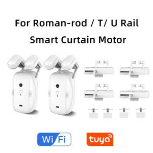 T U Roman Rod 투야 커튼 모터, 블루투스, 스마트 전기 자동 커튼 로봇 앱, 음성 제어, 알렉사 구글 홈, 3 in 1, 신제품