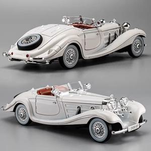 1:24 1936 벤츠 500K 합금 자동차 모델, 다이캐스트 메탈 클래식 자동차 모델, 시뮬레이션 사운드 및 라이트 컬렉션, 어린이 장난감 선물