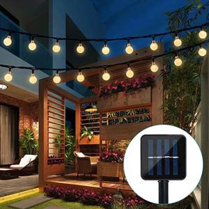 태양열 램프, 방수 따뜻한 흰색 요정 조명, 정원 장식, 야외 태양광 LED 스트링, 10m, 50LED 크리스탈 볼 글로브 Luz, 신제품