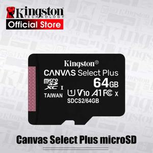 Kingston-캔버스 셀렉트 플러스 microSD 카드 Class10 carte sd 메모리 128GB 32GB 64GB 256GB 16G 512G TF, 스마트폰 용 플래시 메모리 카드
