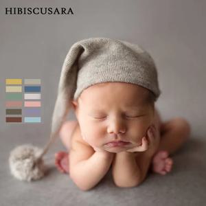 유아용 귀여운 니트 뾰족한 모자, 모피 공 보닛, 아기 사진 모자, 부드러운 비니, 모피 폼폼, 신상