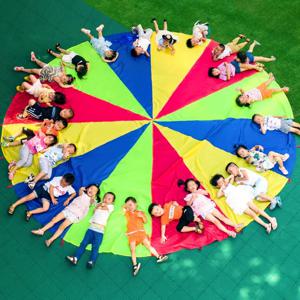 야외 부모 자녀 활동 무지개 우산, 어린이 게임 지각 훈련 장비, 낙하산 활동 장난감, 2-6 계량기